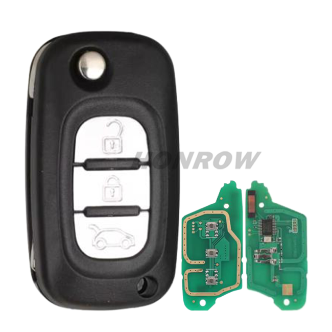 For Benz Citan 3 button remote key with ID46 PCF7961chip 433.92Mhz