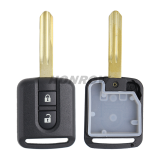 For Nis 2 button remote key blank (No Logo) （the plastic part is square）
