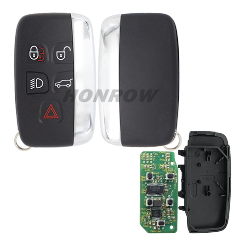 For high quality Landrover 4+1 button smart key with Keyless Go Feature with PCF7953 chip 433Mhz without logo