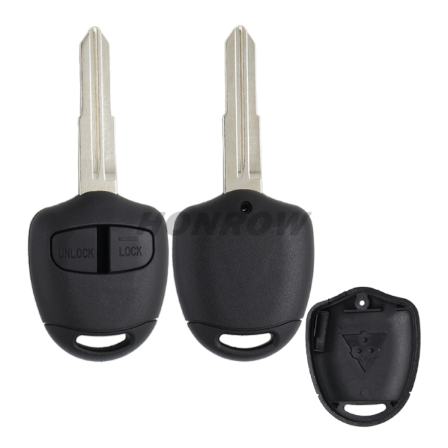 For Mit 2 button remote key blank with Right Blade Without Logo