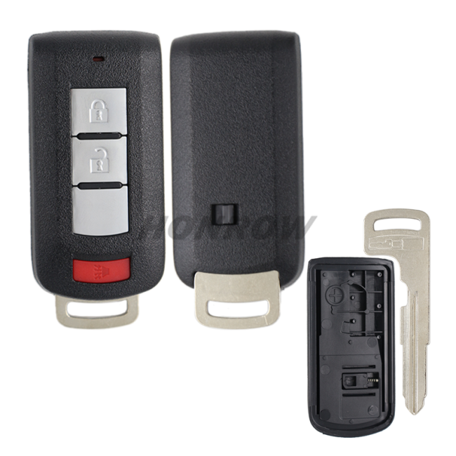 For Mit 2+1  button remote key blank with emergency key blade