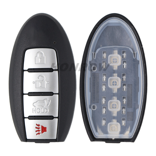 For Nissan 2/2+1/3/3+1/4/4+1 button remote key blank with emergency blade without logo