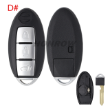 For Nissan 2/2+1/3/3+1/4/4+1 button remote key blank with emergency blade