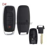 For Nissan 2+1/3+1/4/4+1 button smart key blank without logo