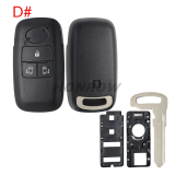 For Toyota 2/3/3+1/4 button remote key blank