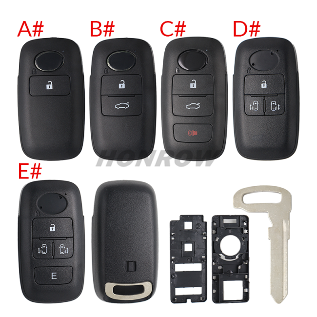 For Toyota 2/3/3+1/4 button remote key blank
