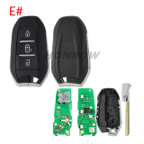 For Peugeot 3008 4008 5008  3 button Remote Key with  4A Chip 433.92Mhz  A3M05 A3M15 A3M65 3 in one Switchable