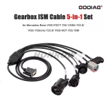 GODIAG Gearbox ISM Cable 5-in-1 for Benz VGS-FDCT 724/ VGS2-722.8/ VGS-7Gtronic-722.9/ VGS-9GT-725/ ISM Works with Key Tool Plus, Multi Prog, VVDI MB
