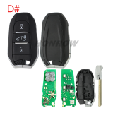 For Peugeot 3008 4008 5008  3 button Remote Key with  4A Chip 433.92Mhz  A3M05 A3M15 A3M65 3 in one Switchable