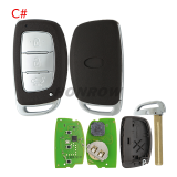 XHORSE VVDI  XZHY84EN 3 button remote key for Hyubdai XZ Series i25 Special boardexclusively for hyundai models  support hyundai smart key support regenerate and reuse Note:The pcb board only can be generated for hyundai models.