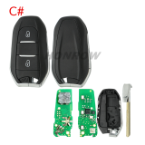 For Peugeot 3008 4008 5008  3 button Remote Key with  4A Chip 433.92Mhz  A3M05 A3M15 A3M65 3 in one Switchable