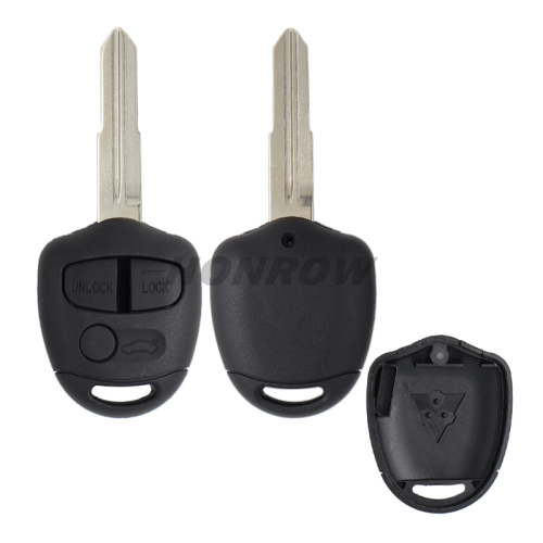 For Mit 3 button remote key blank with Right Blade Without Logo