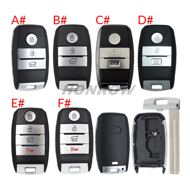 For KIA 3/2+1button remote key blank