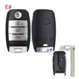 For KIA 3/2+1button remote key blank