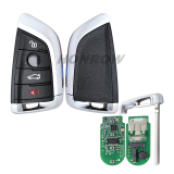 For BMW smart card OM-F434 4 button remote key with PCB（Black）With 434MHZ /PCF7953P chip Korean market