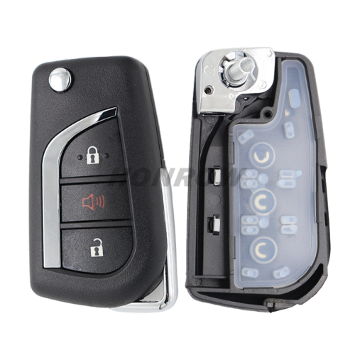 For Toyota 2+1 button Remote key blank(Only one blade for the key shell, you can choose the blade needed. )