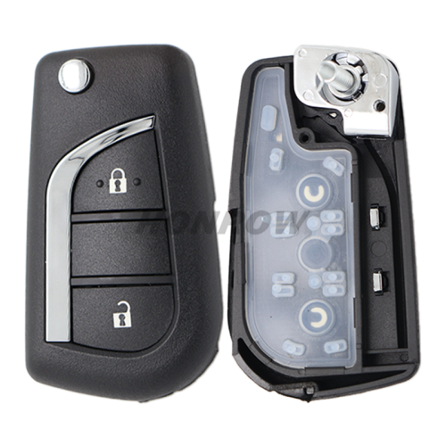 For Toyota 2 button Remote key blank(Only one blade for the key shell, you can choose the blade needed. )