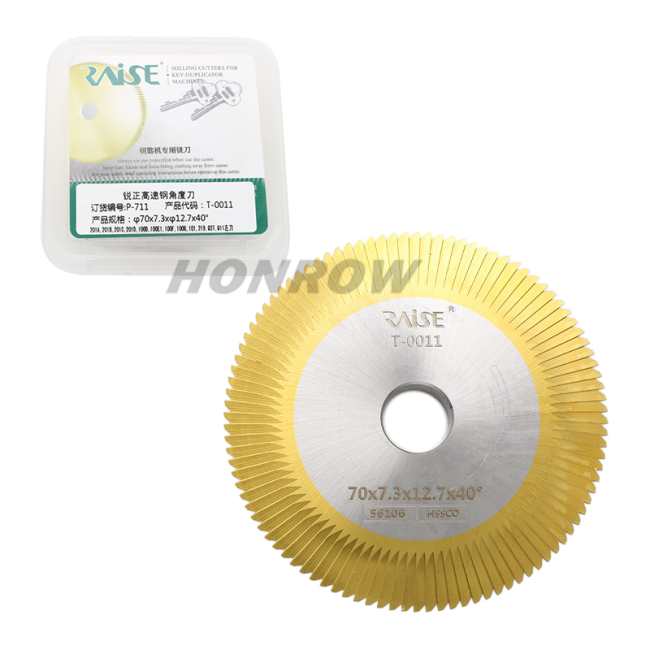 High speed steel single angle knife coated with titanium φ70x7.3xφ12.7x40°