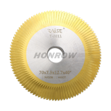 High speed steel single angle knife coated with titanium φ70x7.3xφ12.7x40°