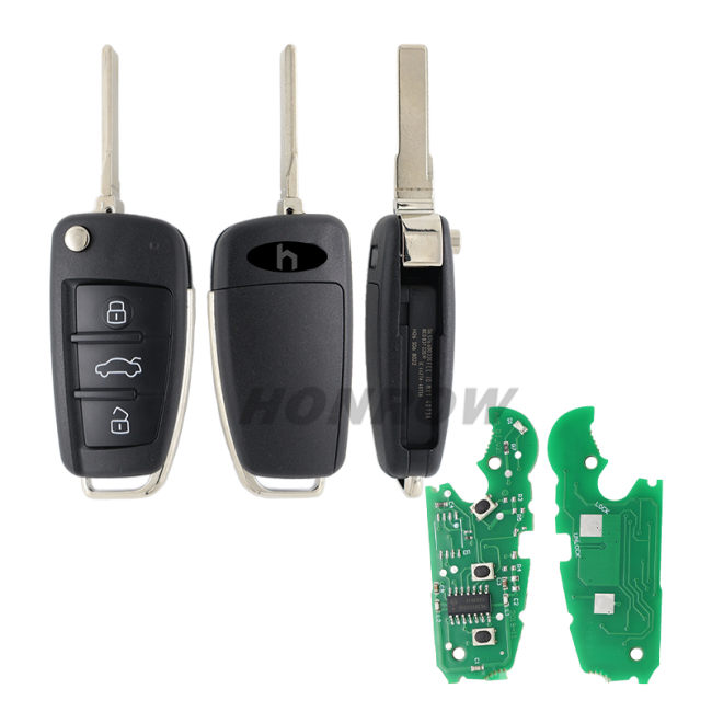 For Audi A3 TT 3 button remote key with ID48 chip 434mhz  8P0837220D