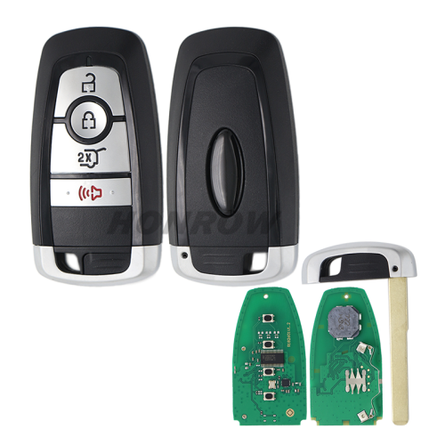 For Ford Mustang F-150 3+1 button Smart Key with 433.92MHz FSK NCF29A1 / HITAG PRO / 49CHIP FCC ID: M3N-A3C108397 IC: 7812-A3C108397 Part No.: PC3T-15K601-BB