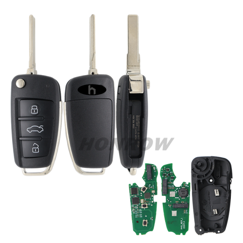 For Audi 3 button Keyless Go smart remote key with 8E Chip 315/434MHZ for choice 4F0837220AF