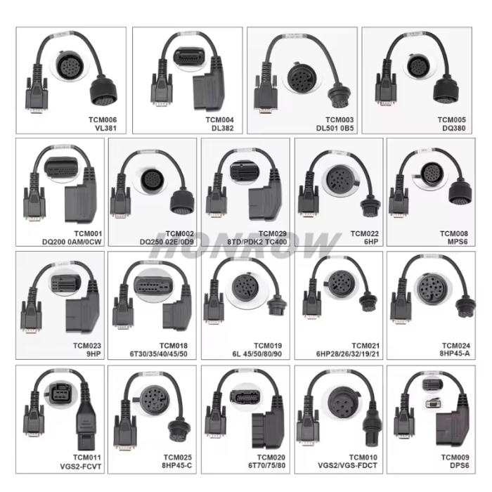 OBDSTAR TCM Cables Set 19 Pieces for DC706/ X300 Classic G3 Package ...