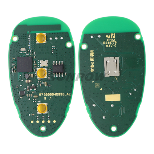 For Changan quiyan Q07 3 button smart bluetooth key Chip-free Bluetooth version 434Mhz