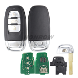 For KYDZ Audi hot sale A4L, Q5 3 button non-keyless remote key with 868Mhz and 7945 Chip  Model： 8TO-959-754C 8TO-959-754G 8KO-959-754G 8KO-959-754J 8KO-959-754C