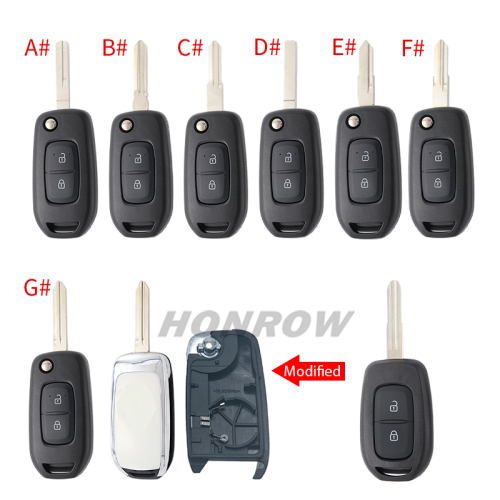 For Renault 2 button monified Key shell,please choose the key blade