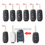For Renault 2 button monified Key shell,please choose the key blade