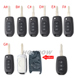 For Renault 3 button monified Key shell,please choose the key blade