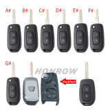 For Renault 2 button monified Key shell ,please choose the key blade