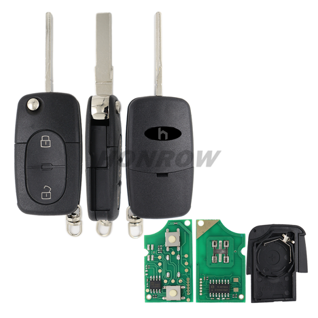 For Au 2 button remote key with big battery the remote control is  4D0 837 231 R 434mhz
