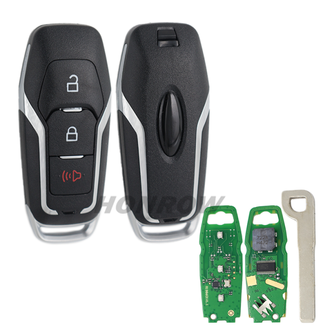 For Ford 3 button keyless go smart key with 315MHz FSK NCF2951F / HITAG PRO / 49 CHIP FCC ID: M3N-A2C31243800 P/N: 164-R8111