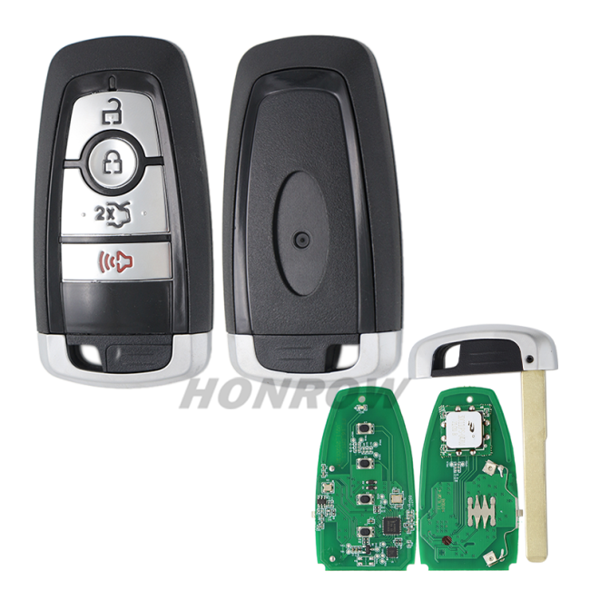 For Ford 4  button Smart Key with  315MHz ASK NCF2951F / HITAG PRO / 49 CHIP FCC ID: M3N-A2C93142300 P/N: 5929506 164-R8150 HS7T-15K601-AC