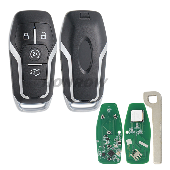 For KYDZ Ford 4 button Keyless-Go Remote Key with FSK 868MHz NCF2951F / HITAG PRO / 49 CHIP / FCC ID: M3N-A2C31243600 / HU101