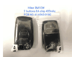 Original for Toyota Huilux  2 button remote key with toyota H chip 315Mhz FCCID:61A965-0182 Chip No.RF430F small chip is H7900N crystal is 13.080