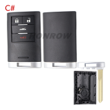 For GTL High quality Cadillac 2+1/3+1/4+1/5+1 buttons smart remote key blank enhanced version without logo