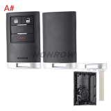 For GTL High quality Cadillac 2+1/3+1/4+1/5+1 buttons smart remote key blank enhanced version without logo