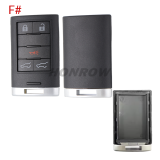 For GTL High quality Cadillac 2+1/3+1/4+1/5+1 buttons smart remote key blank enhanced version without logo