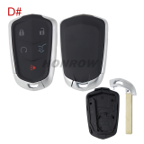For Cadillac SRX CTS ATS XTS 2+1/3+1/4+1/5+1 buttons smart remote key shell without logo