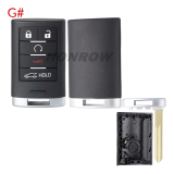 For GTL High quality Cadillac 2+1/3+1/4+1/5+1 buttons smart remote key blank enhanced version without logo