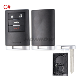 For Cadillac 2+1/3+1/4+1/5+1 buttons smart remote key blank without logo