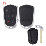For Cadillac SRX CTS ATS XTS 2+1/3+1/4+1/5+1 buttons smart remote key shell without logo