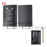 For GTL High quality Cadillac 2+1/3+1/4+1/5+1 buttons smart remote key blank enhanced version without logo