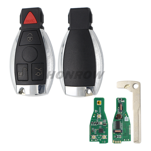 For keyless go Benz NEC 3+1 button smart key with one button start remote key with 433.92/315Mhz compatibility:For benz NEC before 2013