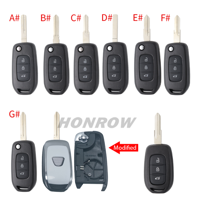 For Renault 3 button monified Key shell,please choose the key blade