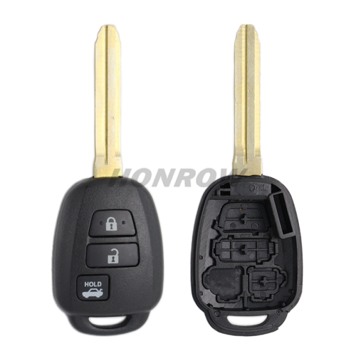 For Toyota 3 button remote key blank without logo