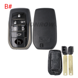 For Toyota 5/6 button remote key blank